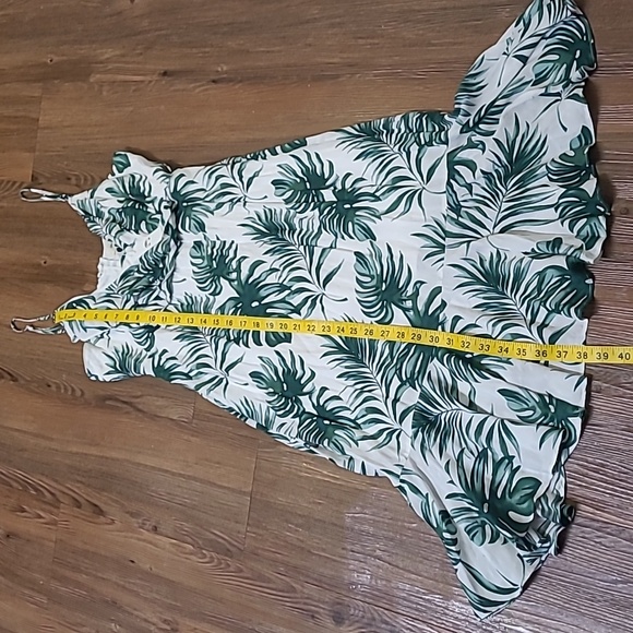 SANDY &SITropical Green and White Midi Dress for women zise m new dress casual. - Picture 4 of 16